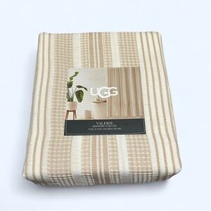 UGG Valerie Beige and Cream Striped Curtain
